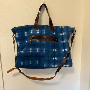 Lovestitch Tie-Dye Blue Hampton Weekender Bag NEW